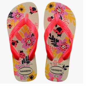 Havaianas Kids' Top Flores Flip Flops - kids size 13